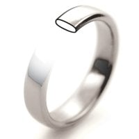 Soft Court Medium - 5mm (SCSM5 W) White Gold Wedding Ring