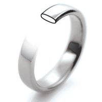 Slight or Soft Court Medium -  7mm Platinum Wedding Ring 