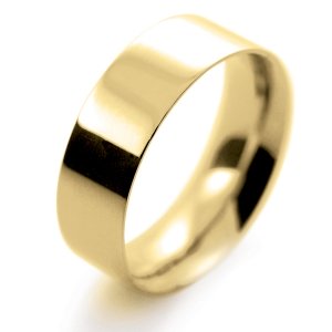 Flat Court Medium - 7mm (FCSM7Y-Y) Yellow Gold Wedding Ring