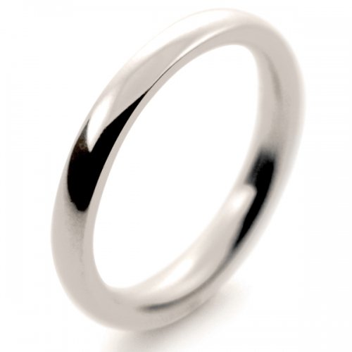 Court Very Heavy -   2mm (TCH2 W) White Gold Wedding Ring