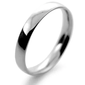 Court Light - 3mm (TCSL3P) Platinum Wedding Ring (Plat or Pall)