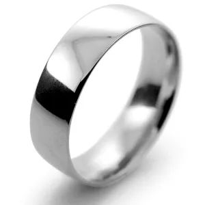 Court Light - 6mm (TCSL6P) Platinum Wedding Ring (Plat or Pall)
