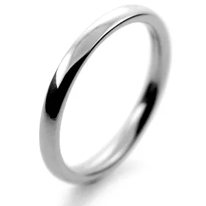 Court Medium -  2mm (TCSM2P) Platinum Wedding Ring (Plat or Pall)