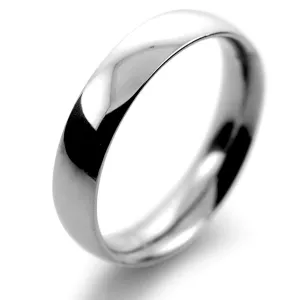 Court Medium - 4mm (TCSM4P) Platinum Wedding Ring (Plat or Pall)
