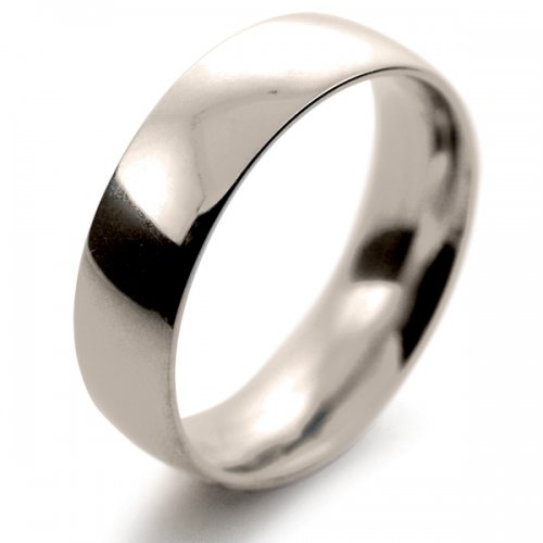 Court Medium -  6mm (TCM6 W) White Gold Wedding Ring
