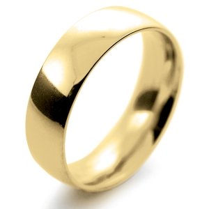 Court Medium -  6mm (TCSM6Y-Y) Yellow Gold Wedding Ring