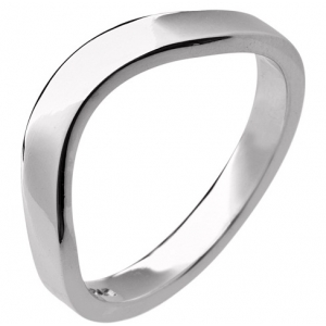 Shaped Wedding Ring 3mm (R198) - All Metals