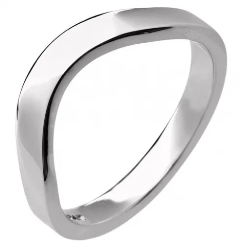 Shaped Wedding Ring 3mm (R198) - All Metals