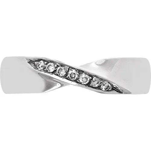 5mm Shaped Wedding Ring (R923.DI7) - All Metals
