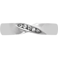 Shaped Wedding Ring 4mm (R925.DI5) - All Metals