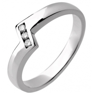 Shaped Wedding Ring 2.7mm (R935.DI3) - All Metals
