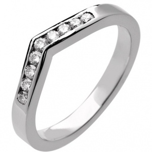 Shaped Wedding Ring 2.5mm (R939.Di.9) - All Metals