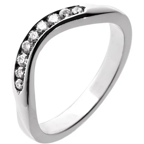 2.7mm V Shaped Diamond Wedding Ring (R942.DI9) - All Metals