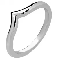 V Shaped Wedding Band Platinum