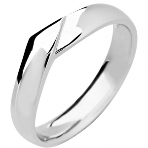 Shaped Wedding Ring 4mm (R974) - All Metals