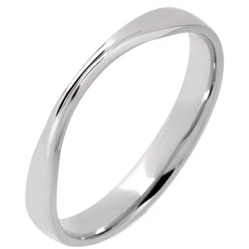 3mm Shaped Wedding Ring (R1167) - All Metals
