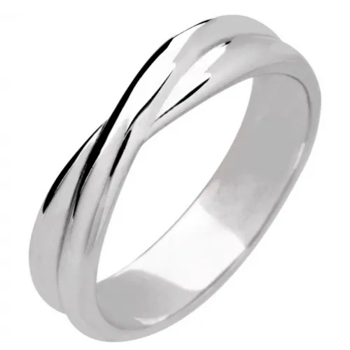 3.8mm Shaped Wedding Ring - All Metals