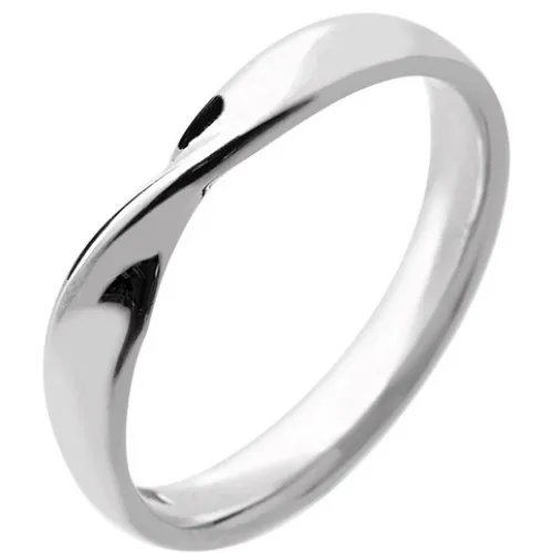 D Shape Wedding Ring 3mm (R915) - All Metals