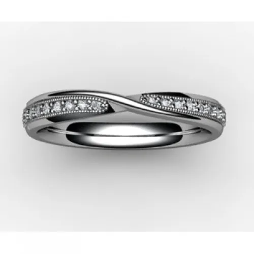 Shaped Wedding Band (SW015) - All Metals