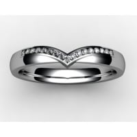 Shaped Wedding Ring (SW016) - All Metals