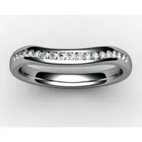 Diamond Shaped Wedding Band