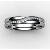 White Gold Shaped Wedding Ring