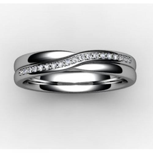 Shaped Wedding Ring (SW020) - All Metals
