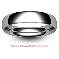 Unique 4mm Platinum Wedding Ring in uk
