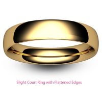 Soft Court Very Heavy -  2.5mm (SCH2.5-Y) Yellow Gold Wedding Ring