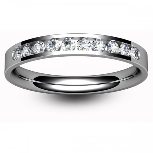 Eternity Ring (E2518) - Half Channel Set - All Metals