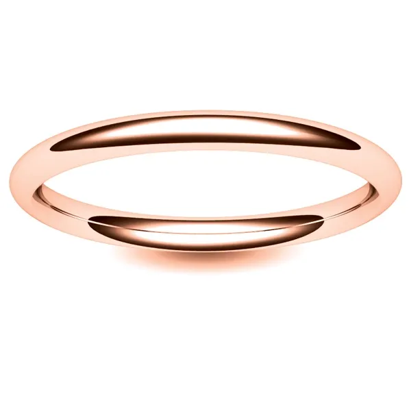 2mm Rose Gold Wedding Band The Beautiful Company