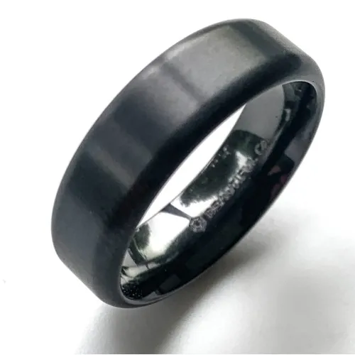 Zirconium Wedding Ring Satin Flat Court 3mm-12mm