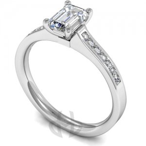 Engagement Ring with Shoulder Stones (TBC718) - GIA Certificate