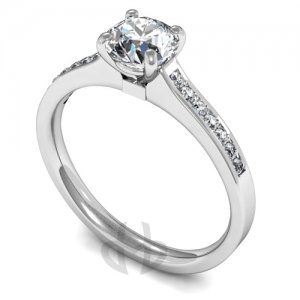 Engagement Ring with Shoulder Stones (TBC724) - GIA Certificate