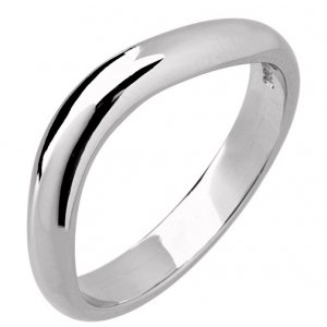 Shaped Wedding Ring 3mm (R189) - All Metals