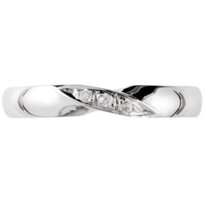 Shaped Wedding Ring 3mm (R1238DI3) - All Metals