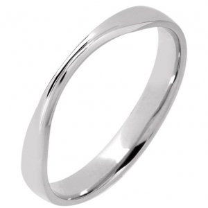 Shaped Wedding Ring 3mm (R1167) - All Metals