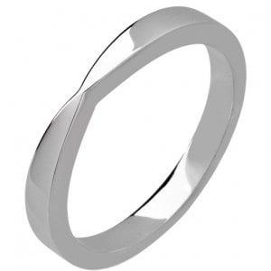 Shaped Wedding Ring Width 2.5mm (R1172) - All Metals